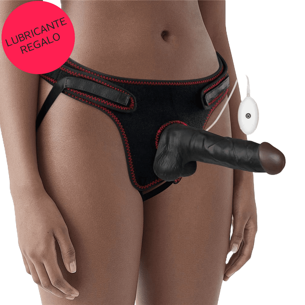 Set de Arnés Ingen con Dildo Vibrador 19cm